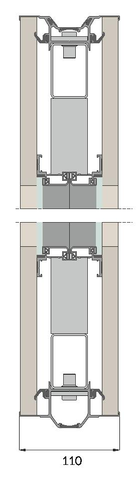 Section transversale Optimal 110 Plus Glass