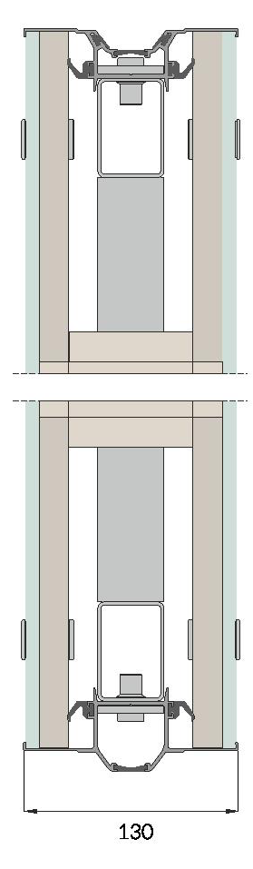 Section transversale Optimal 110 Plus Glass